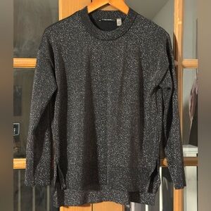 LIKE NEW! Tahari Black and Silver Speckled Women's Sweater